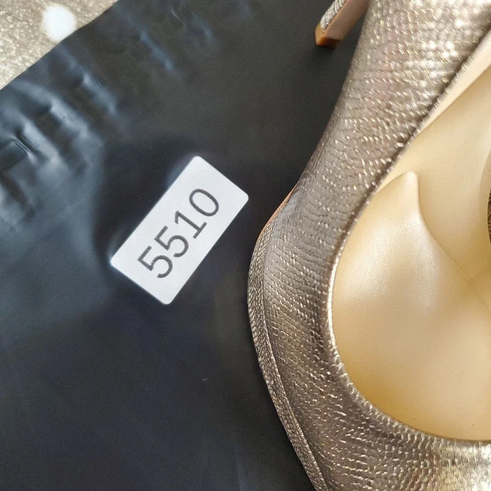 Jessica Simpson Sinelia Womens Platform Pump Sz 8.5 M Bronze Pointy Toe Stiletto